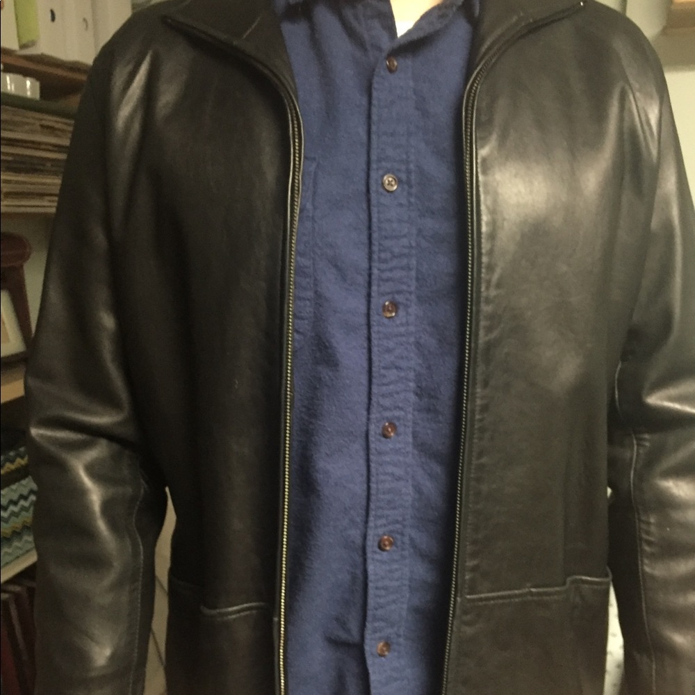 Golden Bear Black Leather Jacket Mens/Womens